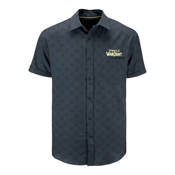 World of Warcraft Grey Button-Up Shirt