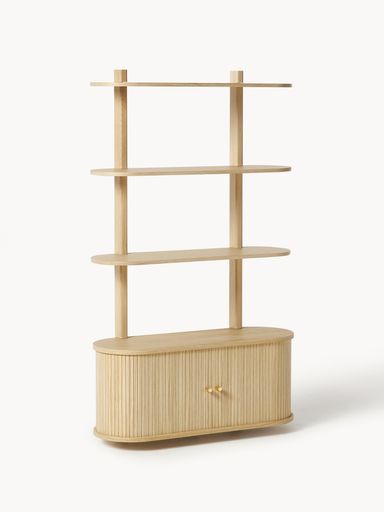 Wandregal Calary mit geriffelter Front