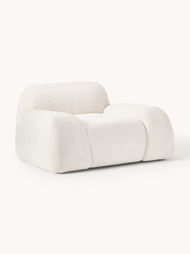 Fauteuil lounge en peluche-bouclette Wolke