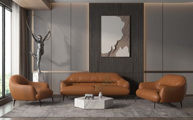 Uzae Sofa, Cognac Leather