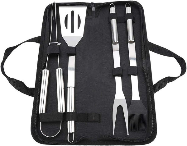 4 Piece Tool Set Stainless Steel Grill Accessories