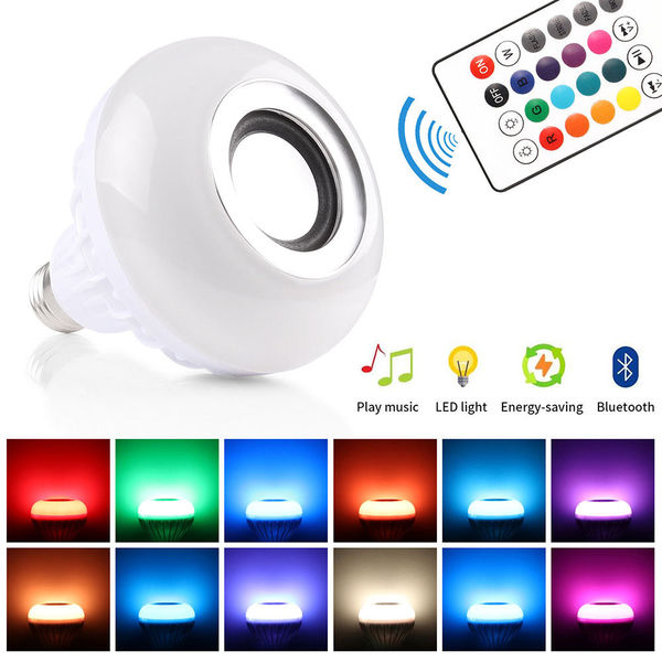 12W LED Light Bulb Wifi Bluetooth Speaker With Remote Control