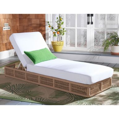 SAFAVIEH Outdoor Tinna Sun Lounger - 75Wx25Dx13H