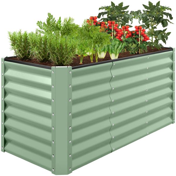 4x2x2FT Outdoor Steel Garden Bed for Vegetables, Flowers & Herbs
