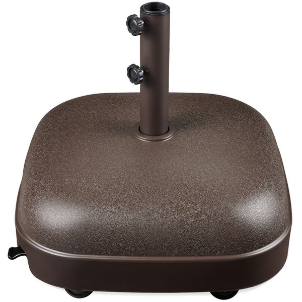 123lb Capacity Fillable Mobile Umbrella Base w/ 4 wheels - Dome Square