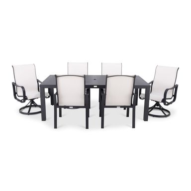 Coastline 7 Piece Black Dining Group
