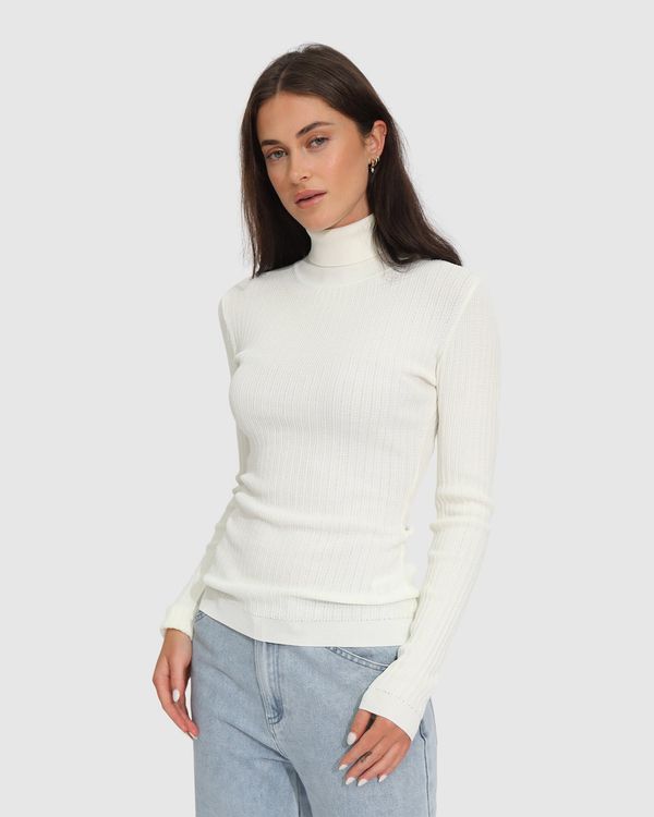 Brooklyn Knitted Turtleneck - Ivory