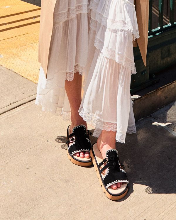 Unconditional Love Suede Slide - Black