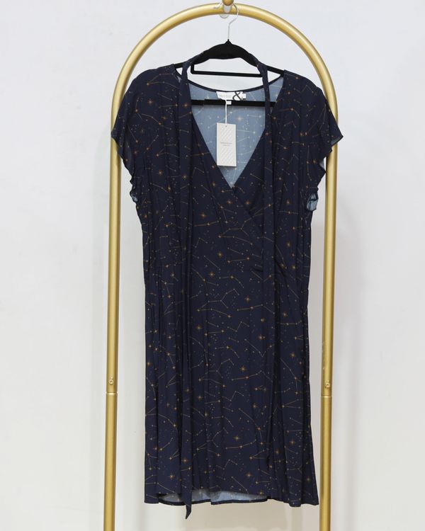 Wrap Mini Dress – Navy