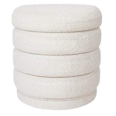 Demi Stool - White Boucle