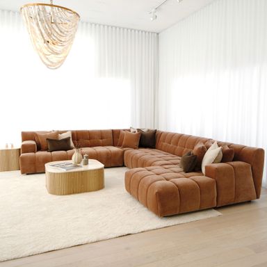 Valletta Corner Modular with Chaise - Mystique Biscoff