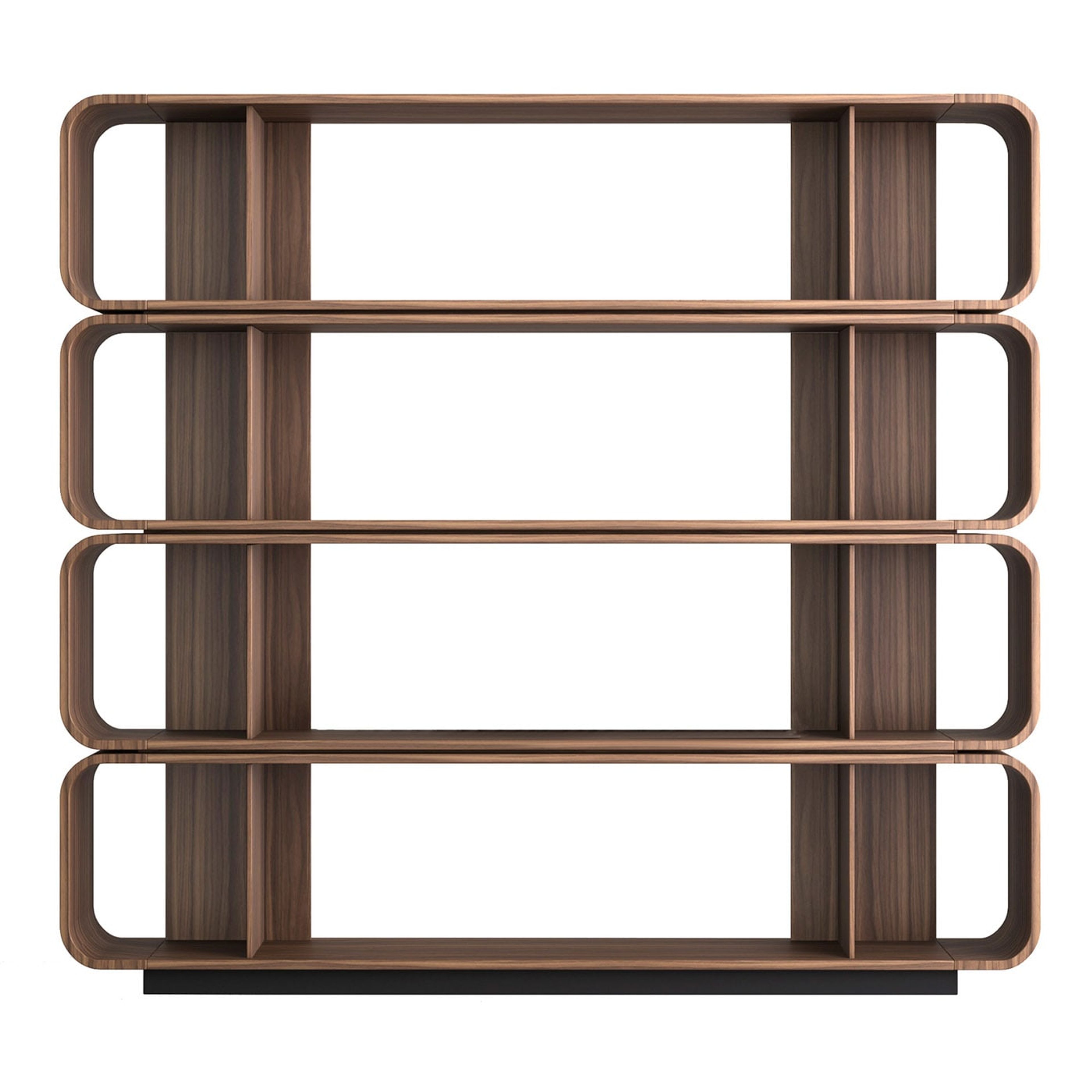 Elegant Round Up Canaletto Walnut Bookcase by Manuela Pelizzon