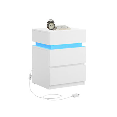 Bedside Table with LED Lights