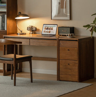Black Walnut Solid Wood Desk Nordic