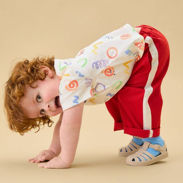 KIDLY by MORI Red Cotton Trousers