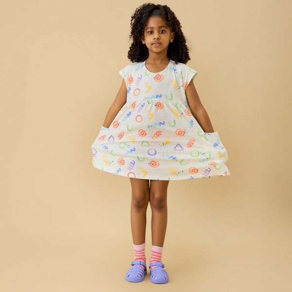 KIDLY by MORI Print Cotton Dress