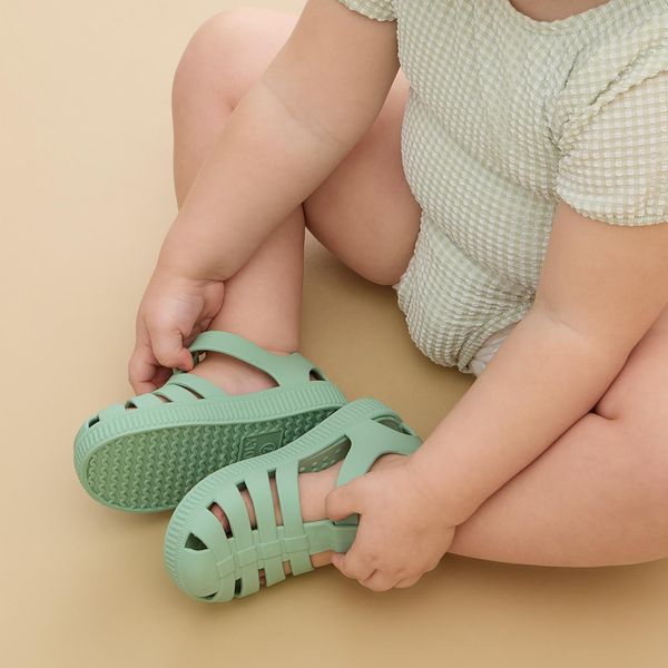 KIDLY by MORI Jelly Sandals - Eucalyptus