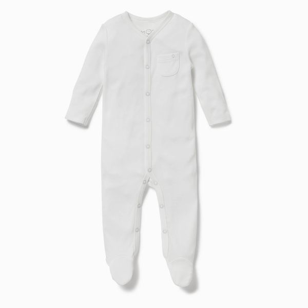 White Front Opening Sleepsuit