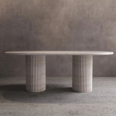 Akira Travertine Dining Table