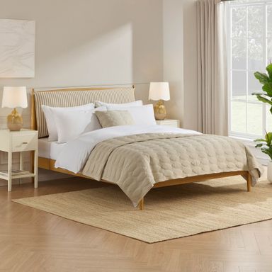 Rotterdam Light Wood Bed Frame - Sand Stripe