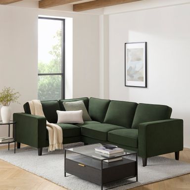 Soho Left Hand Corner Sofa - Dark Olive
