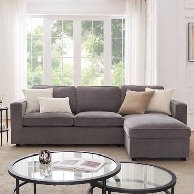 Soho Right Hand Storage Chaise Sofa - Grey