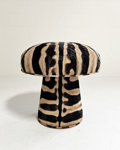 The Forsyth Mushroom Pouf in Zebra