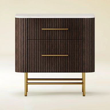 Ewan Sintered Stone Nightstand 26"W