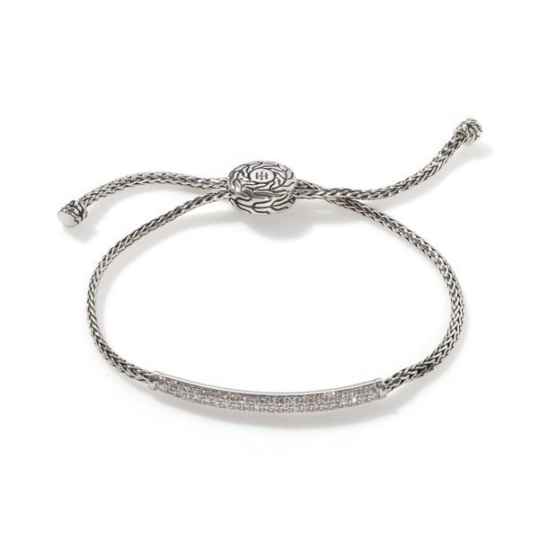 Icon Slider Bracelet, Silver, Diamonds|BBP901192DI