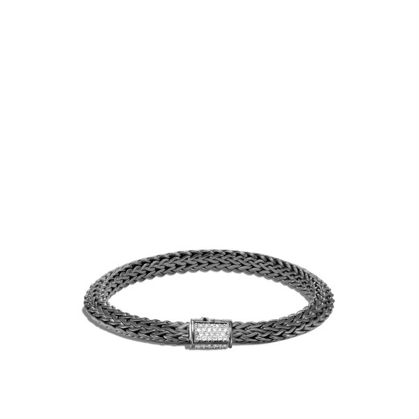 Tiga Chain Blackened Bracelet with Diamonds|BBP905032BRDDI