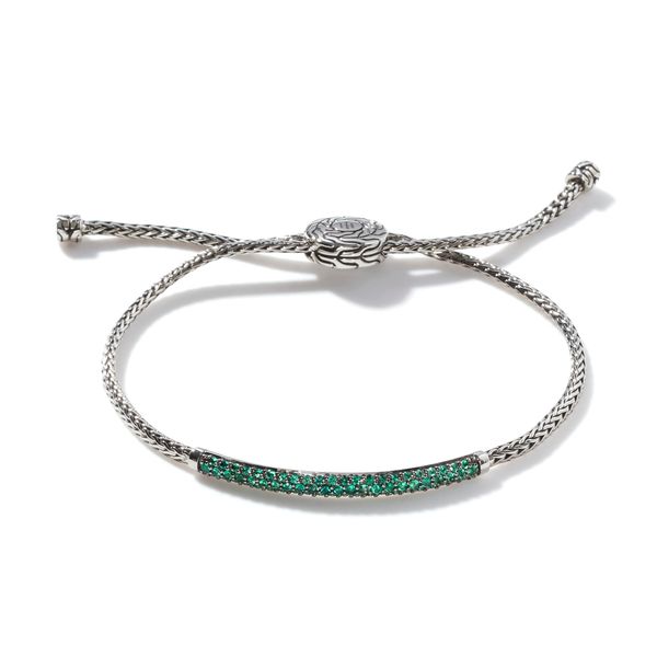 Classic Chain Pull Through Pavé Station Bracelet|BBS901194EM