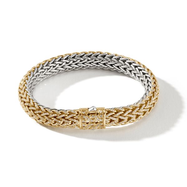 Icon Bracelet, Gold, Silver, Diamonds, 10.5MM|BMZP905992DI