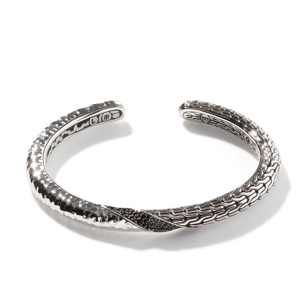 Twisted Pavé 6MM Hinged Cuff|CBS9003034BLSBN