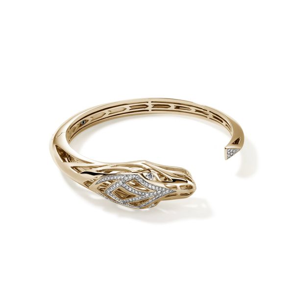 Naga Hinged Cuff, Gold, Diamonds|CGGX6034312DI