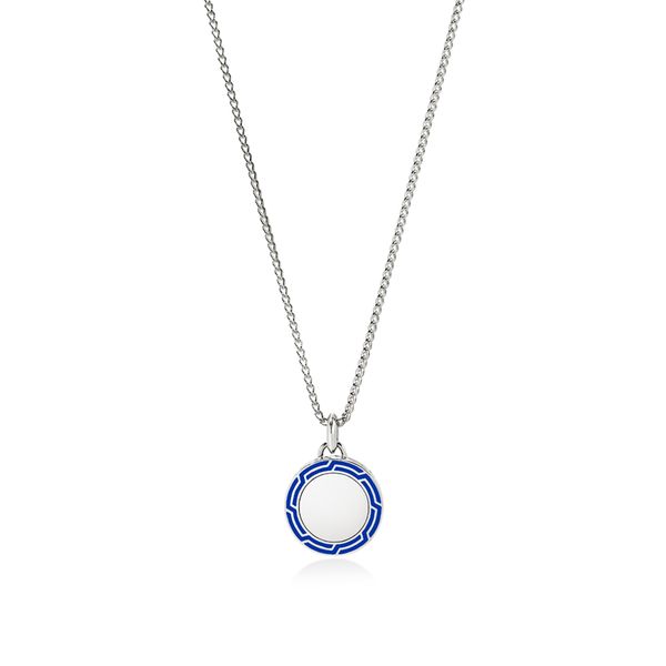 Tag Necklace, Sterling Silver, Enamel|NM901156DBU