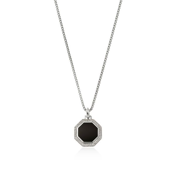 Tag Necklace, Silver, Diamonds|NMS9011511BONDI