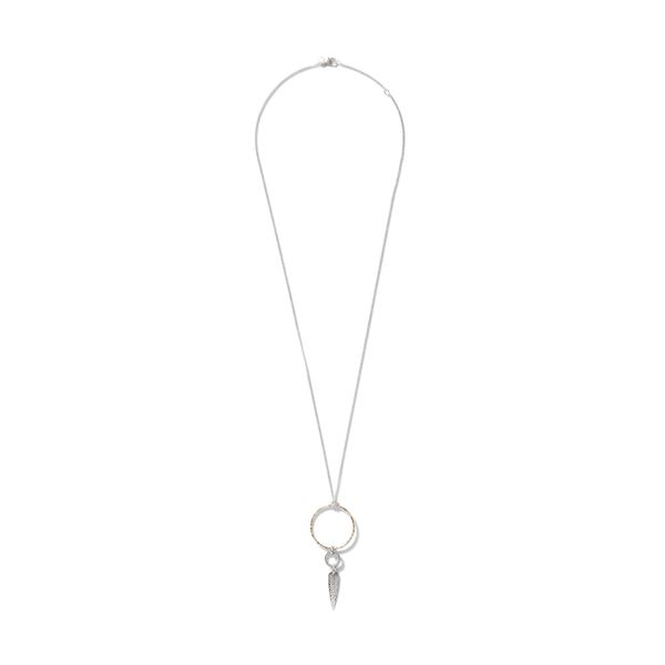 Carved Chain Palu Necklace, Silver, Gold|NZ900745