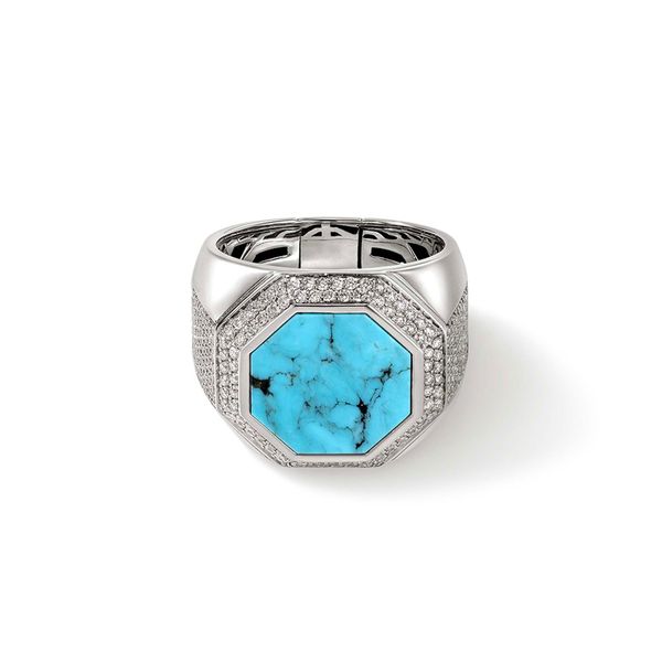 Signet Ring, Silver, Diamonds|RMS9011521TQDI