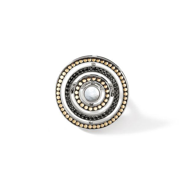 Moon Door Ring, Gold, Silver, Pavé|RZS301704BLSMOP