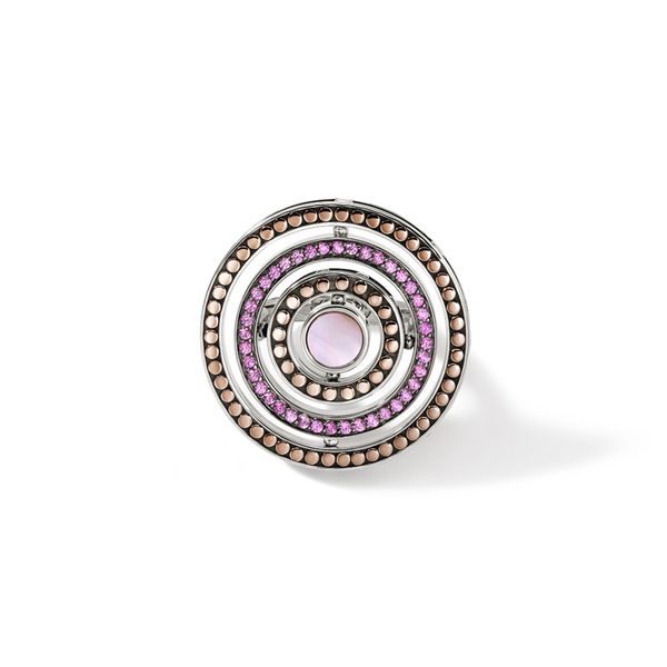 Moon Door Ring, Rose Gold, Silver, Pavé|RZS301704RPSPPMOP