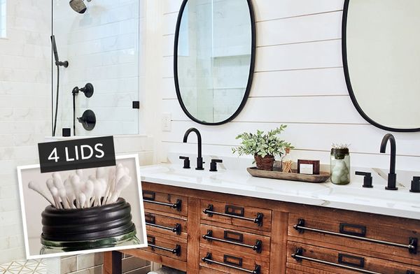 Black Mason Jar Lids, Set of 4