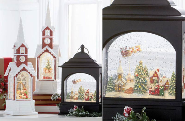 Santa's Sleigh Lantern Snow Globe