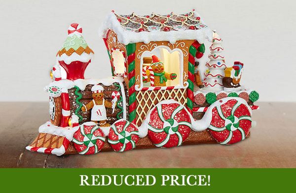 Musical Light Up Gingerbread Train Engine