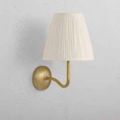 Malvern Large Wall Light Alabaster White - Antique Brass