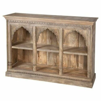 Mehrab Indian Carved bookshelf Arch Window Antique style Jharokha book display shelf B31