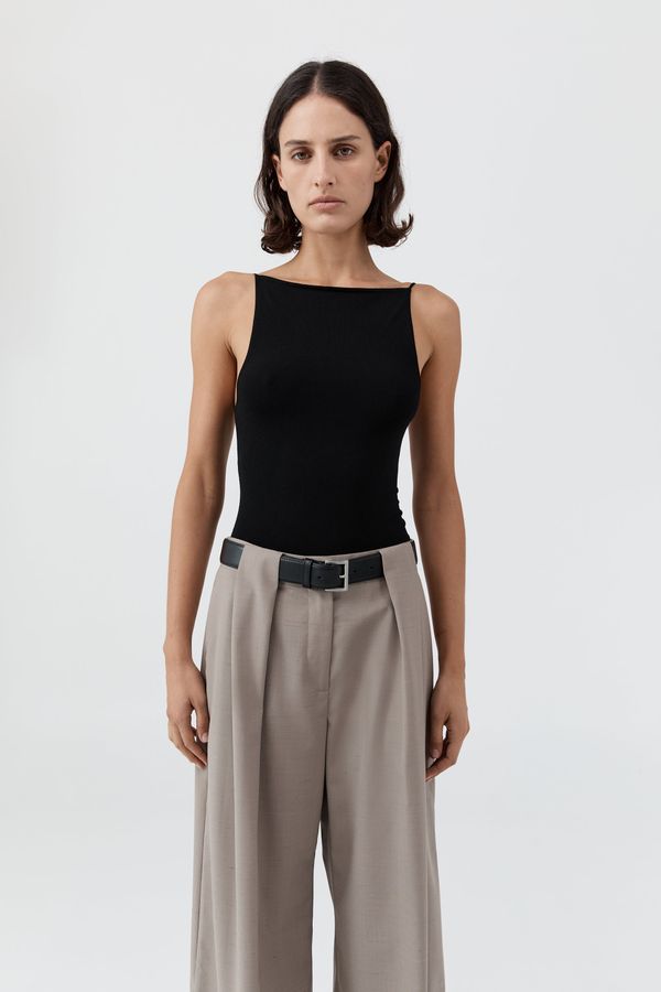 Square Neck Top - Black