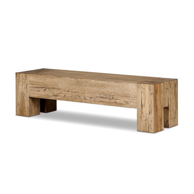 Abaso Accent Bench - Rustic Wormwood Oak