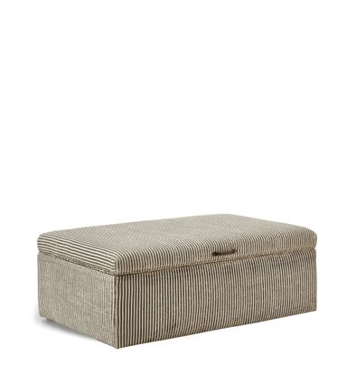 Crusoe Upholstered Ottoman - Charcoal