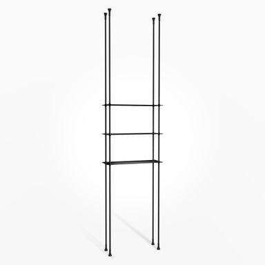 Modern Floor-to-Ceiling Mount Aluminum Shelving Unit