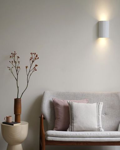 Cylindrical Ribbed Up-Down Wall Light